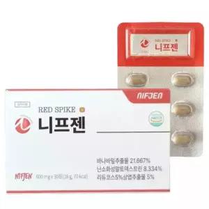니프젠 스파이크 프리미엄 600mg x 30정 1박스 선물세트 한가위 가족 추석 친정 명절
