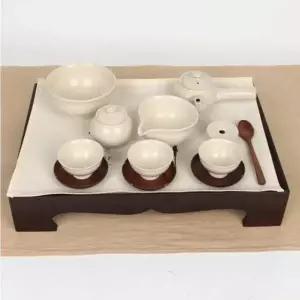 베이지 3인찻상 교육용 종합다기세트(유아용세트)