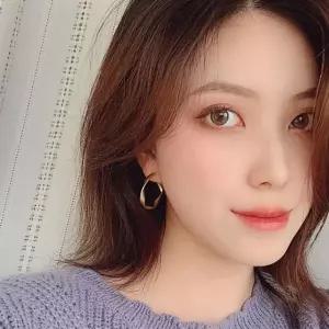 골드 웨이브 패션 링 귀걸이 이어링 실버925