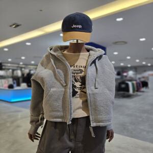 지프 기모 후드뽀글이 스트링 집업 JQ1TZF071
