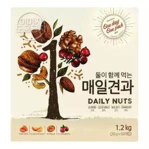 트레이더스 둘이 함께 먹는 매일견과 20gX60개입 하루견과