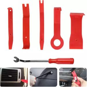 OTUAYAUTO 6 PCS 자동 트림 제거 도구 키트 - 자동차 오디오 대시 패널 창문 몰딩 패스너 세트용 스크래치