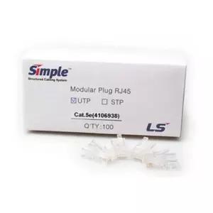 콘넥터 커넥터 랜 UTP RJ45 CAT.5E 8p8c 100개 [a59170E]