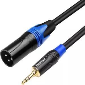 Disino 3.5mm XLR 케이블 언밸런스 1/8인치 미니 잭 TRS 스테레오 남성용 마이크 오디오 - 3.3피트