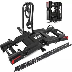 Eco Pro 전기 자전거 2대용 램프 장착 200파운드 EBike 랙 업그레이드 자동차 SUV 트럭용 히치 견인 2
