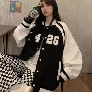 (올핀)여성 야구점퍼 블루종 바시티 자켓 1컬러