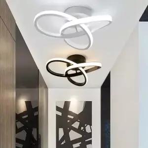 가정용 LED 샹들리에 3 가지 색상 램프 모던 스타일 천장 침실 조명 표면 설치 220v 다이닝 룸