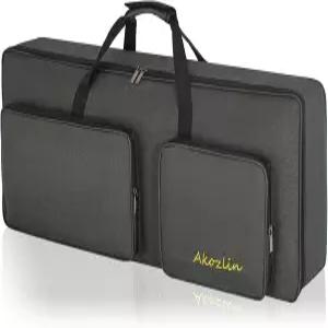 AKOZLIN 49건반 키보드 기그백 34 ×13 ×4 휴대용 전자 피아노 케이스 접이식 가방