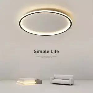 북유럽 미니멀리스트 LED 천장 조명 침실 거실 통로 서재 발코니 원형 리모컨 샹들리에
