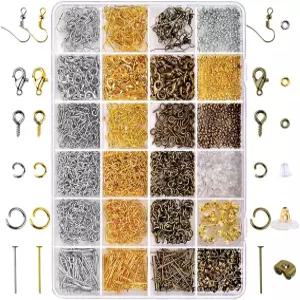 팍스쿠 2880개 주얼리 제작 결과물 오픈 점프 링 랍스터 걸쇠 크림프 비드 나사 핀 헤드 이어 훅 및
