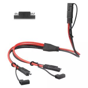 PAEKQ 10AWG SAE Y 스플리터 케이블 1~2방향 연장 코드 2피트 자동차용 DC 전원 중장비용 커넥터 RV 카