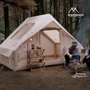 성인 캠핑용 에어 텐트 스토브 플러그가 있는 4/6인 가족