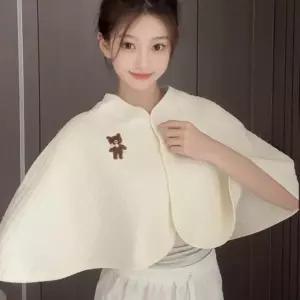 여성 사계절 부드러운면 숄 가디건대용 어깨케이프