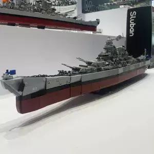 1739PCS WW2 USS 미주리 전함 빌딩 블록 군사 군함 해군 함대 모델 벽돌 장난감 생일 선물 Moc