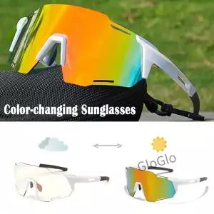 자전거 사이클링 고글 자동 기술 선글라스 UV400 방풍 MTB 안경 광변색 야외 스포츠