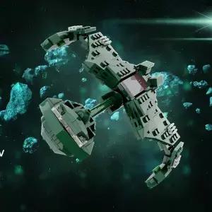 Moc Klingon D7 배틀 크루저 빌딩 블록 영화 스페이스 트렉 군함 DIY 벽돌 성인 교육 선물 장난감 비행기