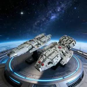 새로운 MOC 2004 배틀스타 페가수스 갤럭티카 크루저 빌딩 블록 세트 DIY 우주선 브릭 키트 스타쉽 모델