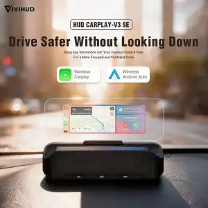 무선 CarPlay HUD 업 디스플레이 다기능 스마트 플러그 앤 플레이 내비게이션 음악 밝기 조절 기능
