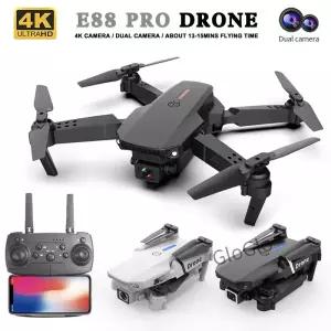 2026 미니 RC E88 드론 접이식 쿼드콥터 LED 호버 원격 조종 광학 흐름 U 프로 맥스 초보자용