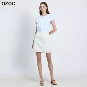 [오조크(OZOC)] 체크 트위드 미니스커트 (택가격 85000원)