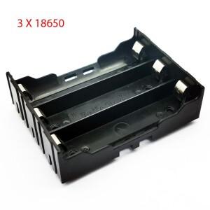 18650 배터리 홀더 핀 3 슬롯 보관함 박스 케이스 3.7V-11.1V 검정색 6 DIY