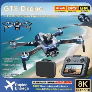 GT8 미니 드론 8K WiFi GPS 가용 HD 항공 촬영 쿼드콥터 카메라 탑재 장애물 회피 FPV U