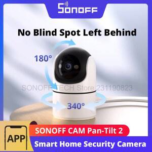 SONOFF CAM 팬틸트 2 스마트 실내 홈 보안 카메라 야간 투시 360 Alexa를 통한 파노라마 인간 감지 및 동작 감지