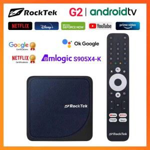 RockTek G2 4K TV 박스 Amlog c S905X4-K 미디어 플레이어 Andro d 14 ATV 스트림 Netfl x Google 인증 DTS Dolby 오디오 비전 ATMOS