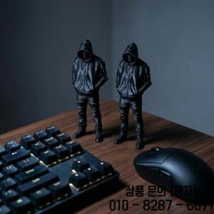 창의적인 3D 프린팅 스트리트웨어 스타일 피규어 독특한 자연스러운 포즈의 펑크 후드티 홈데코 공예품 선