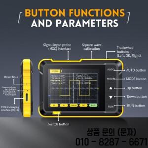 FNIRSI DSO152 미니 핸드 디지털 오실로스코프 2.8 인치 디스플레이 자동 조정 PWM 구형파 출력 펌웨어 업