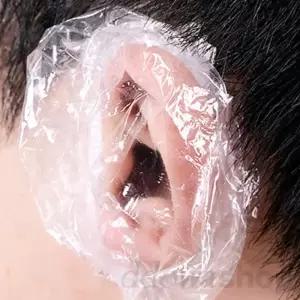 일회용 염색 비닐 귀마개 100P 미용재료 파마용품