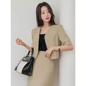 [오브리에]브리나 볼레로 반팔 자켓_P430750947