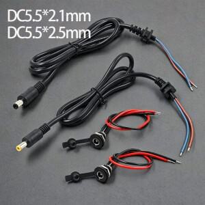 1PC/1Set DC 5.5x2.1/2.5mm 36V 48V 전자 자전거 리튬 이온 배터리 용 남성 케이블