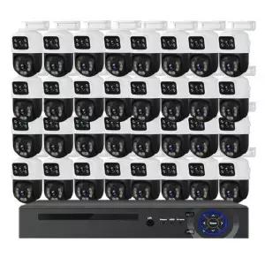 32채널 6MP POE 듀얼 렌즈 네트워크 카메라 키트 NVR 자동 추적 PTZ 4K 시스템