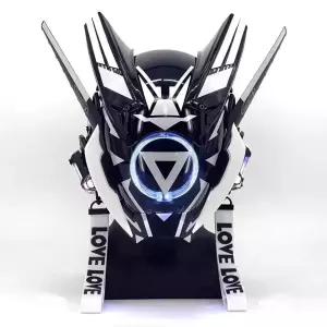 LED 가면 헬멧 사이버펑크 파티 조명 코스튬 라운드 라이트