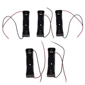 5개 새 제품 18650 배터리 3.6~4.2V 클립 홀더 박스 케이스 블랙
