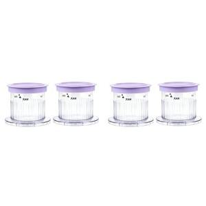 FZFZ 4팩 아이스크림 메이커 디저트 컵(뚜껑 포함) Cuisinart Fastfreeze ICE-FD50 퍼플