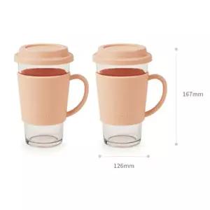 글라스락 픽업 텀블러 500ml 2개 세트 (살몬로즈)