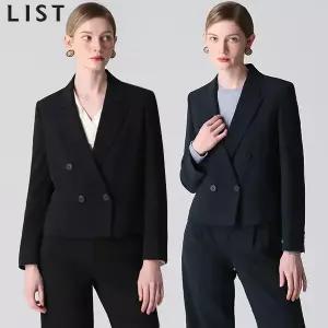 [리스트(LIST)] 피크드 더블 셋업 재킷 (택가격: 278000원)
