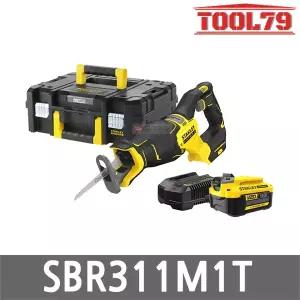 스탠리 SBR311M1T 충전 컷쏘 20V MAX 4.0Ah 배터리 1개 2단 속도조절 스트로크 길이 28.6mm 브러쉬리스 컴