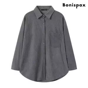 [보니스팍스]코듀로이 베이직 카라 루즈핏 셔츠 (XP4BA050L0)