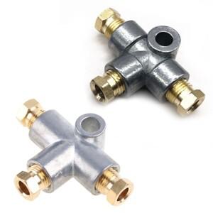 자동차 브레이크 파이프 피팅 3Way T 피스 티 커넥터 10mm 남성 XXFF