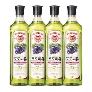 사조 포도씨유 900mL x 4개