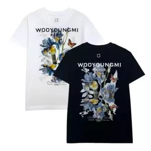 우영미 MUST IT_26SS 여성 플라워 백로고 반팔 티셔츠 M261TS06
