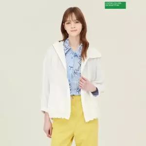 베네통 백 자수 패치 후드 점퍼 BAJPF3531