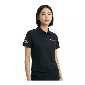 [디스커버리] 여성 라글란 소매 포인트 카라티 DWTSGB043-BKS