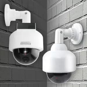 가짜cctv 원형 모형CCTV 점멸LED 방범용 태양광충전/모형/카메라/감시/보안/방범/CCTV/씨씨티비