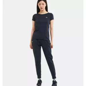언더아머 UNDER ARMOUR 1382727-001 블랙 여성 UA 아머 스포츠 우븐 조거팬츠 편안한 기능성 운동복바지