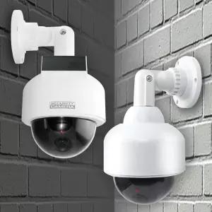 원형 모형CCTV 점멸LED 방범용 가짜CCTV 건전지형CCTV CCTV 씨씨티비 감시카메라 실외CCTV 태양광 보안