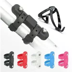 자전거 물병 스탠드 기본 변환기 실리콘 미끄럼 방지 스트랩 Mtb 도로 병 홀더 마운트 어댑터 사이클링